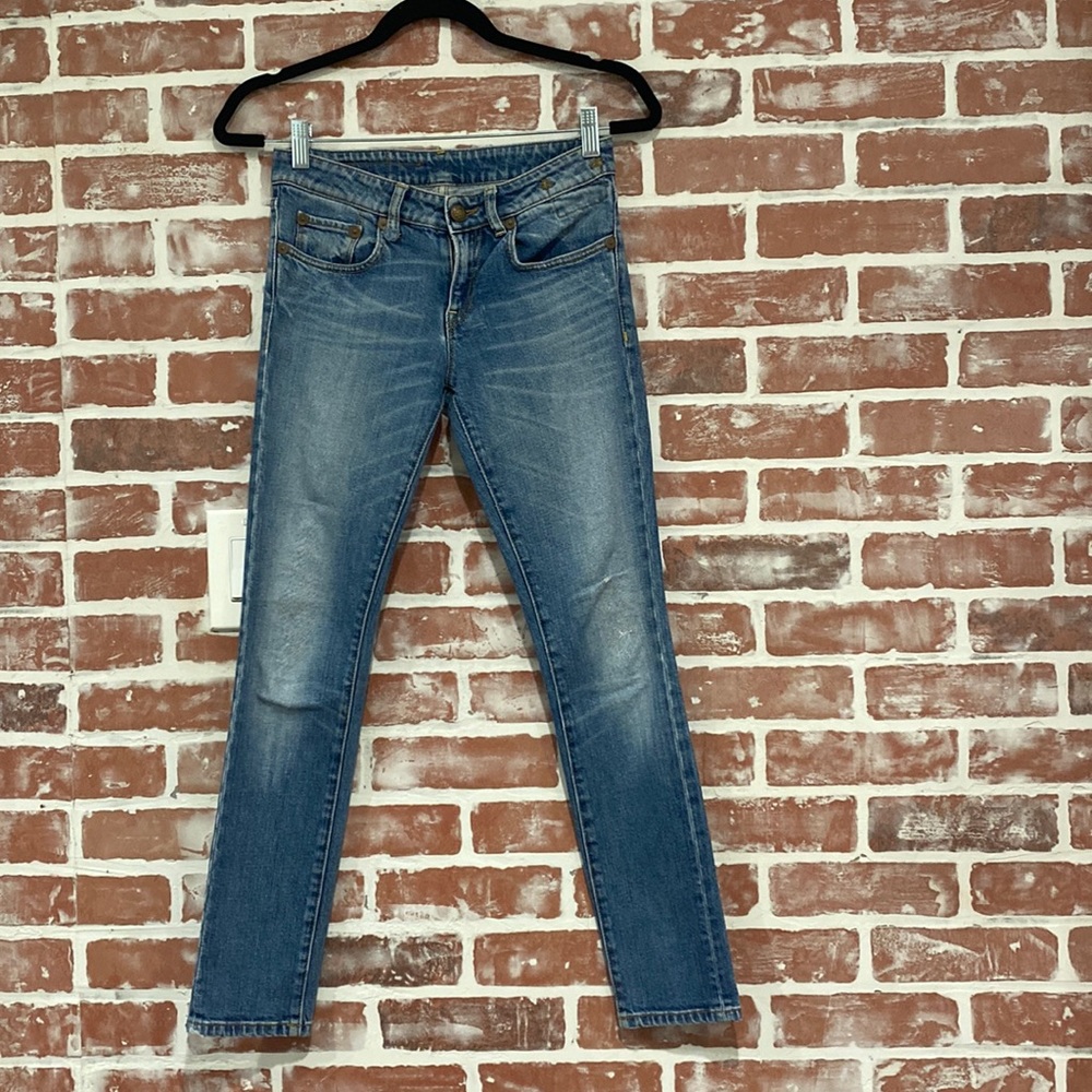 Women's R13 Italian Made The Legging Distressed Skinny Jeans US Size 25 Size 0